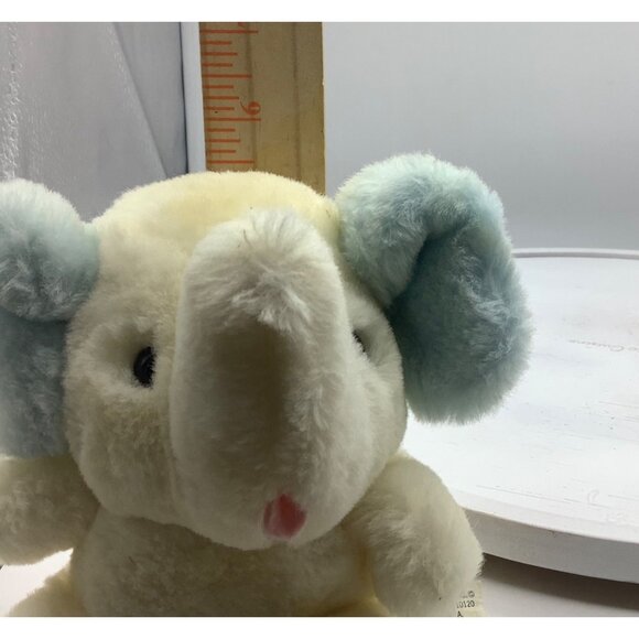 Vtg Eden Toys Plush Elephant Stuffed Animal 5.5" Made in Korea Rattle Inside - Picture 3 of 5